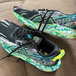 ASICS Noosa Black and Lime Athletic running shoes
